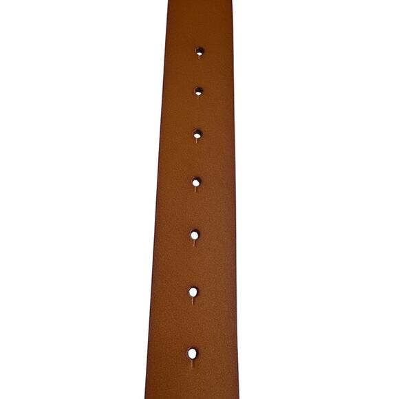 Disney Signature “D” Logo Belt Brown Faux Leather Gold Buckle - Picture 6 of 6